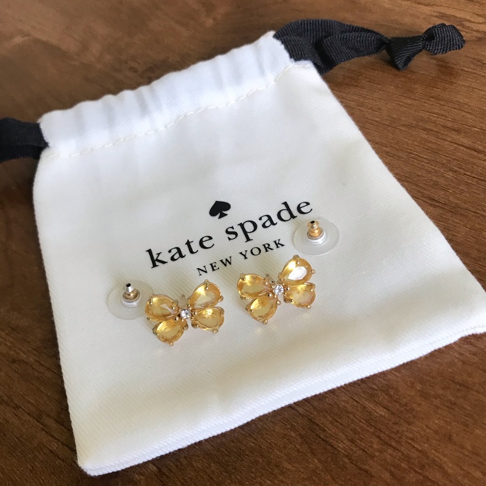 Kate Spade yellow bow studs